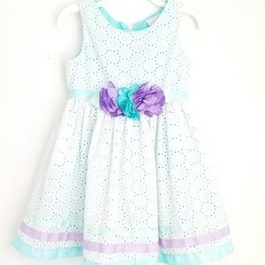 Sweetheart rose eyelet dress Sz 3T sleeveless